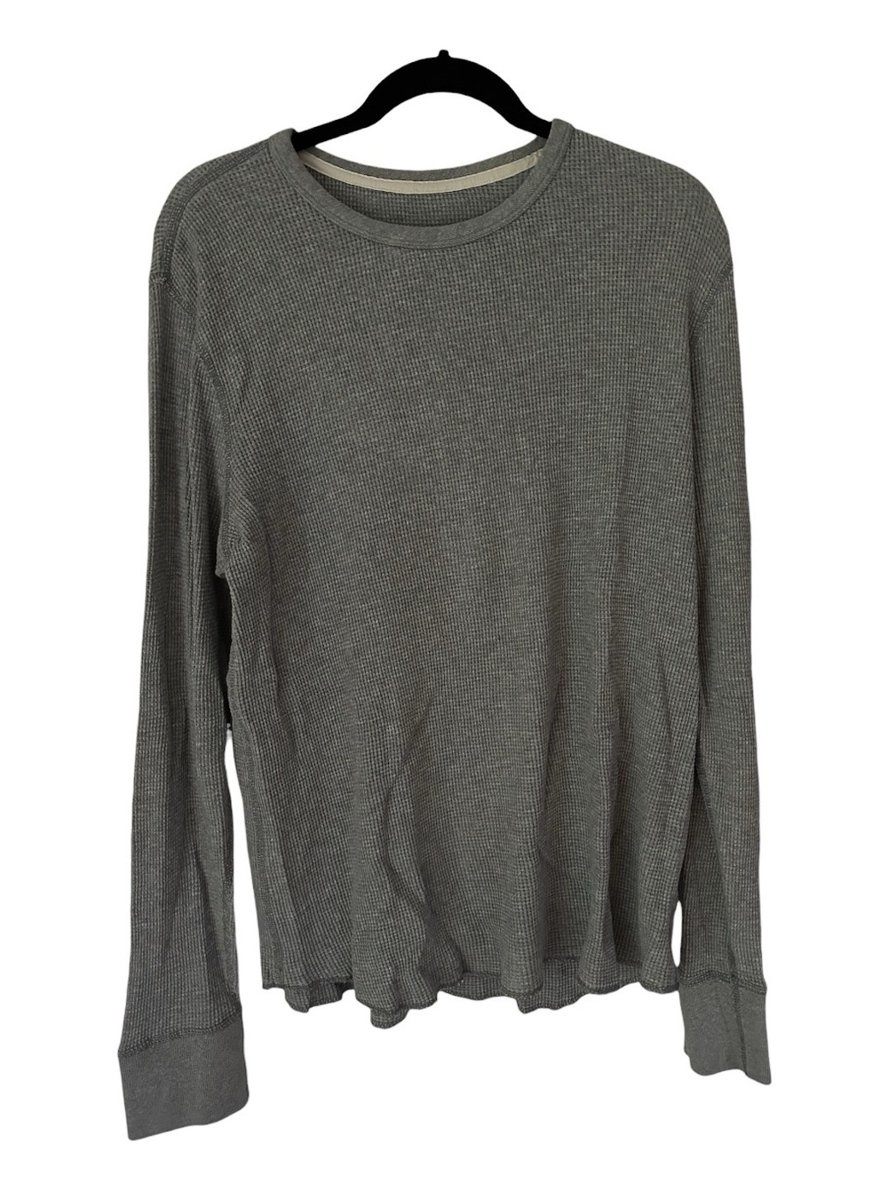 rag & bone Men's Long Sleeve Cotton Waffle Knit Shirt - Gray